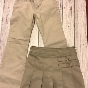 Girls size 6 skort and pants